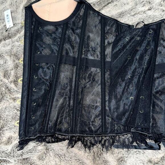 Adore Me Adjustable Black Corset | Sz S, NWT - Picture 4 of 6